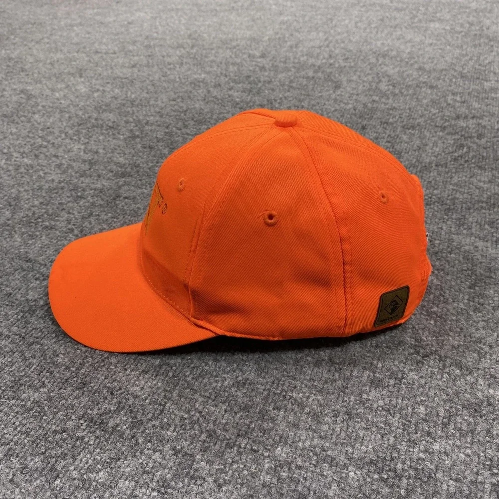 CAT Hat Cap Strap Back Mens One Size Orange Hunting Embroidered Pheasant
